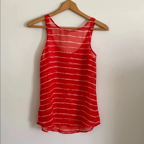 Old Navy Red and White Stripped Tank Top - Picture 3 of 5